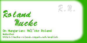 roland mucke business card